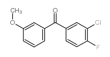 3-CHLORO-4-FLUORO-3'-METHOXYBENZOPHENONE结构式