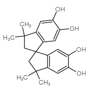 5,5',6,6'-四羟基-3,3,3',3'-四甲基-1,1'-螺双茚满结构式