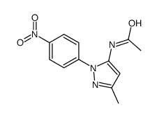 N-[5-methyl-2-(4-nitrophenyl)pyrazol-3-yl]acetamide Structure