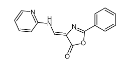 2-phenyl-4-(2-pyridylaminomethylene)-2-oxazolin-5-one Structure