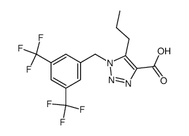 1-(3,5-bis-trifluoromethyl-benzyl)-5-propyl-1H-[1,2,3]triazole-4-carboxylic acid Structure