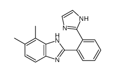 2-[2-(1H-imidazol-2-yl)phenyl]-4,5-dimethyl-1H-benzimidazole结构式