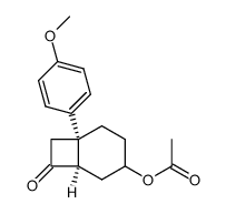 1-(4-methoxyphenyl)-4-acetoxy-cis-bicyclo[4.2.0]octan-7-one Structure