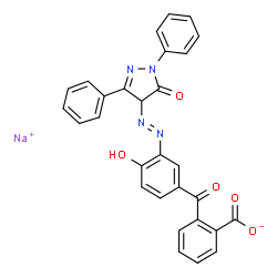 sodium 2-[3-[[4,5-dihydro-5-oxo-1,3-diphenyl-1H-pyrazol-4-yl]azo]-4-hydroxybenzoyl]benzoate picture