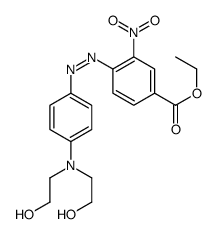 ethyl 4-[[4-[bis(2-hydroxyethyl)amino]phenyl]azo]-3-nitrobenzoate结构式