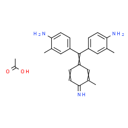 4-[(4-amino-m-tolyl)(4-imino-3-methyl-2,5-cyclohexadien-1-ylidene)methyl]-o-toluidine monoacetate structure