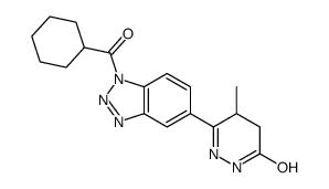 1H-Benzotriazole, 1-(cyclohexylcarbonyl)-5-(1,4,5,6-tetrahydro-4-methy l-6-oxo-3-pyridazinyl)- structure