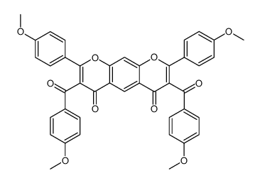 3,7-bis-(4-methoxy-benzoyl)-2,8-bis-(4-methoxy-phenyl)-pyrano[3,2-g]chromene-4,6-dione Structure