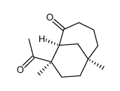 1β,7β-dimethyl-5-oxo-7α-acetylbicyclo(4.3.1)decane结构式