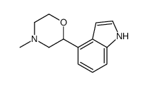 2-(1H-indol-4-yl)-4-methylmorpholine结构式