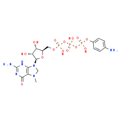 gamma-(4-aminophenyl) 7-methylguanosine 5'-triphosphate Structure