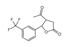 (4S,5S)-4-acetyl-5-[3-(trifluoromethyl)phenyl]oxolan-2-one结构式