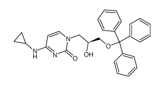 4-(cyclopropylamino)-1-[(S)-2-hydroxy-3-(trityloxy)propyl]pyrimidin-2(1H)-one Structure