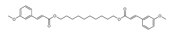 (E)-3-(3-Methoxy-phenyl)-acrylic acid 10-[(E)-3-(3-methoxy-phenyl)-acryloyloxy]-decyl ester Structure