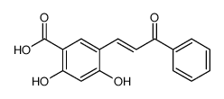 2,4-dihydroxy-5-(3-oxo-3-phenylprop-1-enyl)benzoic acid结构式