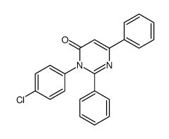 3-(4-chlorophenyl)-2,6-diphenylpyrimidin-4-one结构式