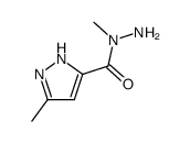 1H-Pyrazole-3-carboxylic acid,5-methyl-,1-methylhydrazide结构式