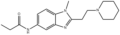 N-[1-methyl-2-(2-piperidin-1-ylethyl)benzimidazol-5-yl]propanamide结构式