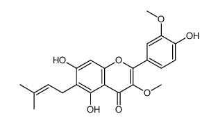 6-prenyl-5,7,4'-trihydroxy-3,3'-dimethoxyflavone Structure