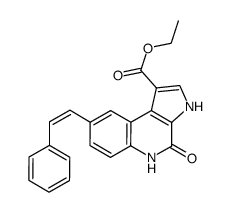 4-oxo-8-styryl-4,5-dihydro-3H-pyrrolo[2,3-c]quinoline-1-ethyl carboxylate Structure