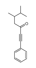 5,6-dimethyl-1-phenylhept-1-yn-3-one Structure