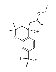 ethyl 7-trifluoromethyl-2,2-dimethylchroman-4-hydroxy-4-acetate Structure