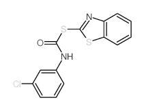 1-benzothiazol-2-ylsulfanyl-N-(3-chlorophenyl)formamide Structure