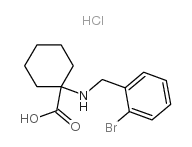 1-(2-溴-苄基氨基)-环己烷羧酸盐酸盐结构式