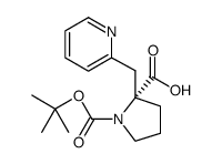 1,2-Pyrrolidinedicarboxylic acid, 2-(2-pyridinylmethyl)-, 1-(1,1-dimethylethyl) ester, (2R)结构式