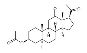 12,20-dioxo-5α-pregnan-3β-yl acetate结构式