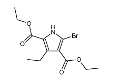 3-ethyl-5-bromo-pyrrole-2,4-dicarboxylic acid diethyl ester结构式