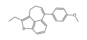 2-Aethyl-<(methoxy-4''-phenyl)-4'-buteno-(3')>-3,4-thionaphthen结构式