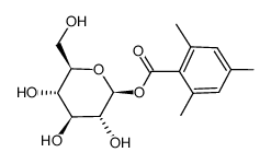 O1-(2,4,6-Trimethyl-benzoyl)-β-D-glucopyranose结构式