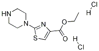 4-Thiazolecarboxylic acid, 2-(1-piperazinyl)-, ethyl ester, dihydrochloride structure