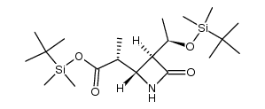 (3S,4R)-3-[(1R)-1-[(tert-butyldimethylsilyl)oxy]ethyl]-4-[(1R)-1-[[(tert-butyldimethylsilyl)oxy]carbonyl]ethyl]azetidin-2-one Structure