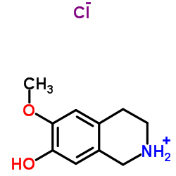 1,2,3,4-四氢-6-甲氧基-7-异羟基喹啉盐酸盐结构式
