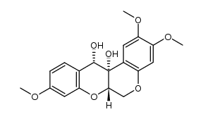 (6aS,12S,12aS)-2,3,9-trimethoxy-6,6a,12,12a-tetrahydrochromeno[3,4-b]chromene-12,12a-diol结构式