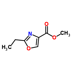 2-Ethyl-oxazole-4-carboxylic acid methyl ester结构式