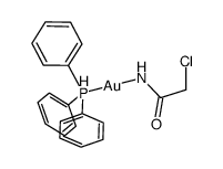 (2-chloroacetamido)(triphenyl-5-phosphanyl)gold结构式