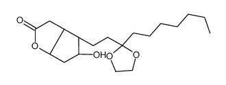 (3aR,4R,5R,6aS)-4-[3-(Ethyleneketal)decanyl]hexahydro-5-hydroxy-2H-cyclopenta[b]furan-2-one structure