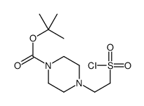 tert-butyl 4-(2-chlorosulfonylethyl)piperazine-1-carboxylate Structure