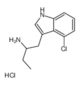 1-(4-chloro-1H-indol-3-yl)butan-2-ylazanium,chloride Structure