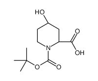 (2R,4S)-1-Boc-4-hydroxypiperidine-2-carboxylic acid structure