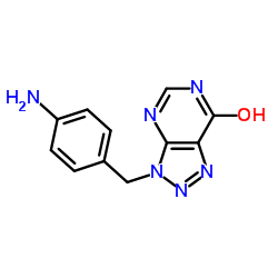 3-(4-Aminobenzyl)-3,4-dihydro-7H-[1,2,3]triazolo[4,5-d]pyrimidin-7-one Structure