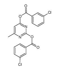 6-methyl-2,4-pyrimidin-diyl di(3-chlorobenzoate)结构式