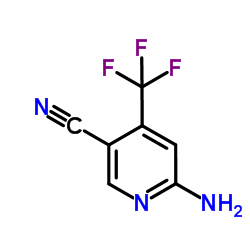 6-Amino-4-(trifluoromethyl)nicotinonitrile结构式