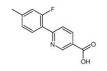 6-(2-fluoro-4-methylphenyl)pyridine-3-carboxylic acid结构式