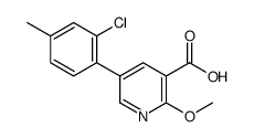 5-(2-chloro-4-methylphenyl)-2-methoxypyridine-3-carboxylic acid结构式