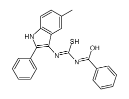 N-[(5-methyl-2-phenyl-1H-indol-3-yl)carbamothioyl]benzamide Structure