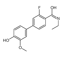 N-ethyl-2-fluoro-4-(4-hydroxy-3-methoxyphenyl)benzamide结构式